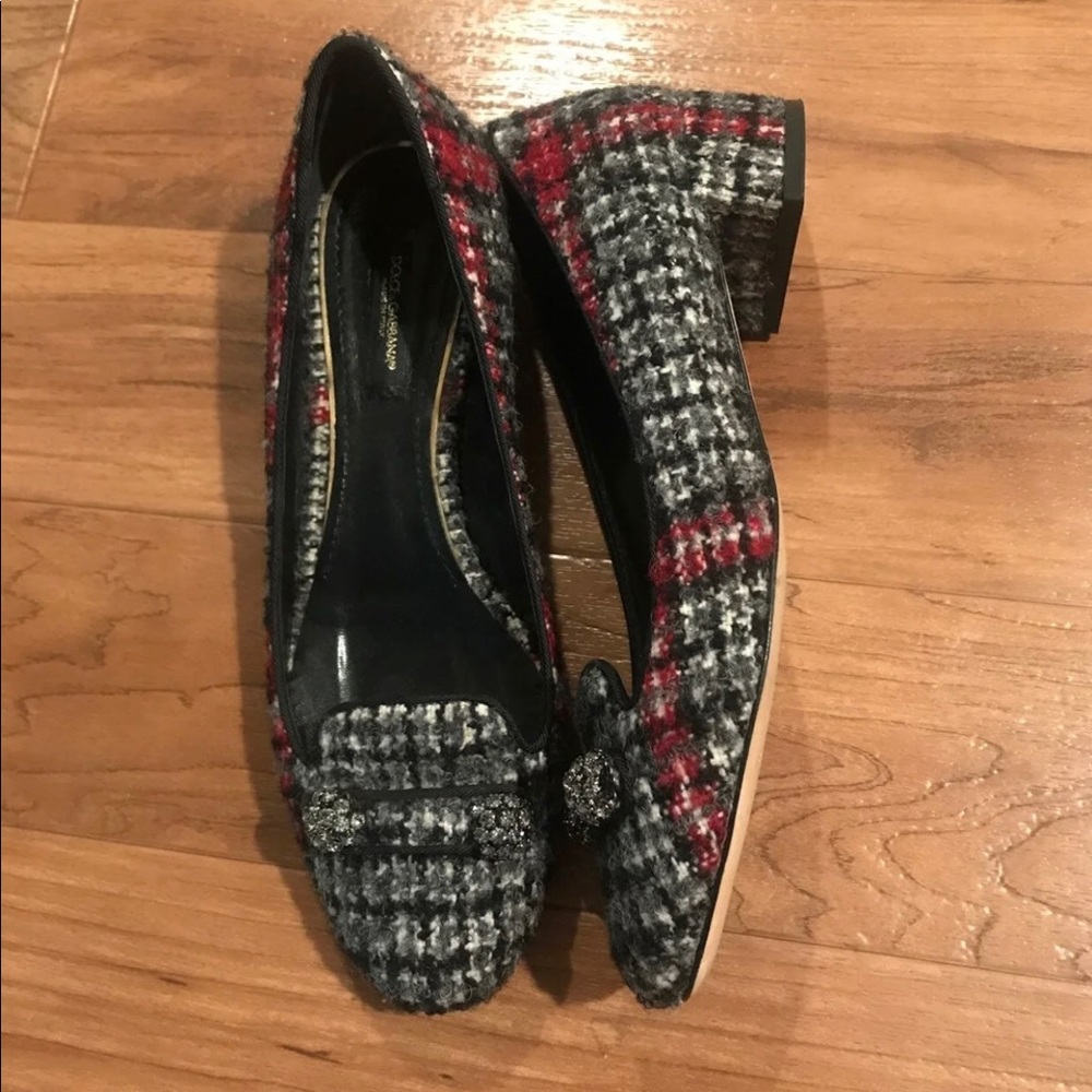 Dolce & Gabbana Tweed Kitten Heels
